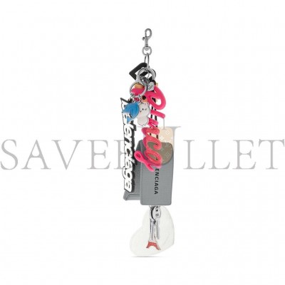 BALENCIAGA WOMEN'S TURNER KEYCHAIN IN MULTICOLORED 7934952AA8R8486 (34*9*2cm)